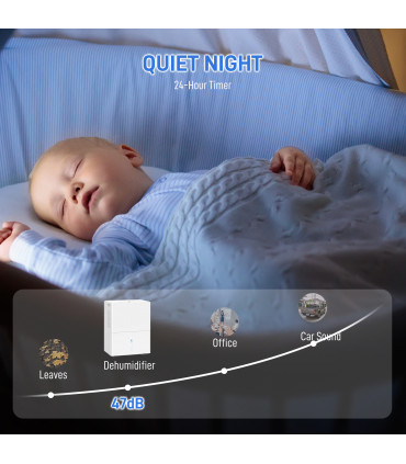 HOMCOM 30L Dehumidifier with Filter, Auto Defrost, for Home Laundry Drying