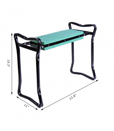 Garden 2 in 1 Kneeler Bench-Green/Black