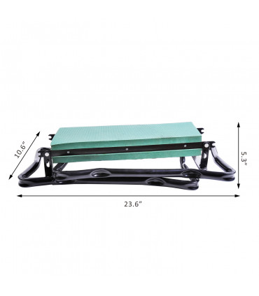 Garden 2 in 1 Kneeler Bench-Green/Black