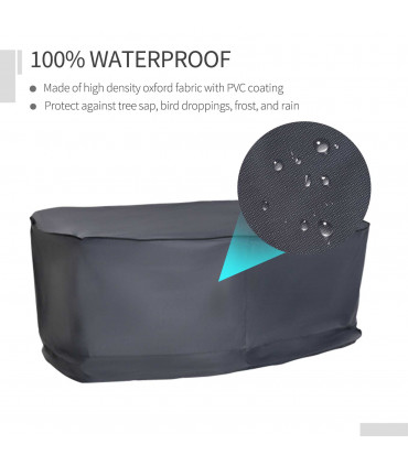 Garden 2-3 Seater Sofa Cover Furniture Water Resistant All-weather Grey