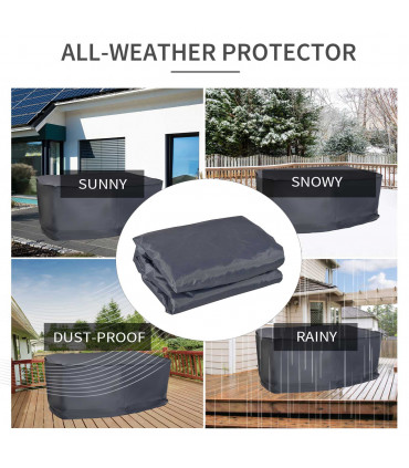 Garden 2-3 Seater Sofa Cover Furniture Water Resistant All-weather Grey