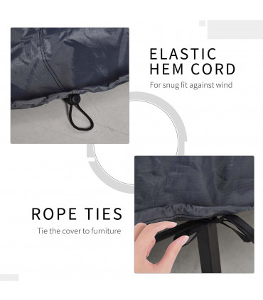 Garden 2-3 Seater Sofa Cover Furniture Water Resistant All-weather Grey