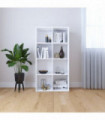vidaXL Book Cabinet/Sideboard White 66x30x130 cm Engineered Wood