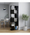 Book Cabinet Room Divider Black 60x24x186 cm Engineered Wood