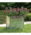 Garden Raised Bed 100x40x77 cm Galvanized Steel Silver