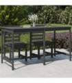 vidaXL Garden Table Grey 203.5x90x110 cm Solid Wood Pine