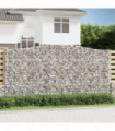 vidaXL Arched Gabion Basket 400x50x200/220 cm Galvanised Iron