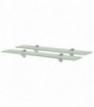 vidaXL Floating Shelves 2 pcs Glass 60x20 cm 8 mm