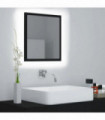 LED Bathroom Mirror Black 40x8.5x37 cm Acrylic