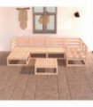 vidaXL 7 Piece Garden Lounge Set Solid Wood Pine