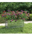 vidaXL Garden Raised Bed 100x40x45 cm Galvanized Steel Silver