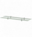 vidaXL Floating Shelves 2 pcs Glass 90x20 cm 8 mm