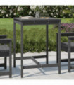 vidaXL Garden Table Grey 82.5x82.5x110 cm Solid Wood Pine