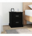 vidaXL Bedside Cabinet Black 39x39x47.5 cm Engineered Wood