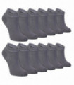 Mens 12 Pack Bamboo Trainer Socks - TR1 (7-11 UK / Grey)