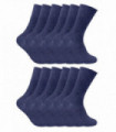 12 Pack Mens Thermal Diabetic Socks (6-11 / Navy)