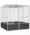 vidaXL Bird Cage Anthracite 213.5x217.5x211.5 cm Galvanised Steel