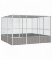 vidaXL Bird Cage Grey 302.5x324.5x211.5 cm Galvanised Steel