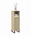 vidaXL Bathroom Cabinet Sonoma Oak 30x30x100 cm Engineered Wood