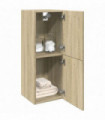 vidaXL Bathroom Cabinet Sonoma Oak 30x30x80 cm Engineered Wood