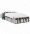 vidaXL Bed Frame Grey Sonoma 90x200 cm Engineered Wood