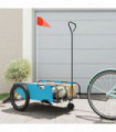 vidaXL Bike Trailer Blue and Black Oxford Fabric and Iron