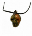 Crystal Skull Head Pendant, Unakite