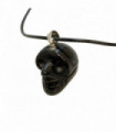 Crystal Skull Head Pendant, Black Obsidian