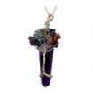 Tree of Life 7 Chakra Pendant, Amethyst