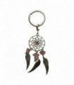 Dream Catcher Crystal Keychain, 12x5cm, Rose Quartz