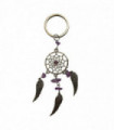 Dream Catcher Crystal Keychain, 12x5cm, Amethyst