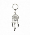 Dream Catcher Crystal Keychain, 12x5cm, Clear Quartz