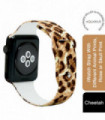 iWatch Silicone Sports Strap With Different Animal Prints Cheetah, 42mm