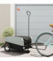 vidaXL Bike Trailer Black and Grey 45 kg Iron