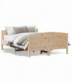 vidaXL Bed Frame with Headboard 140x190 cm Solid Wood Pine