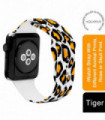 iWatch Silicone Sports Strap With Different Animal Prints Tiger, 42mm