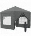 Outsunny 3mx3m Pop Up Gazebo Party Tent Canopy Marquee with Storage Bag Grey