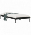 vidaXL Bed Frame Black 100x200 cm Engineered Wood and Metal
