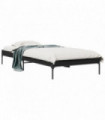 vidaXL Bed Frame Black 90x190 cm Single Engineered Wood and Metal