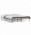 vidaXL Bed Frame Sonoma Oak 160x200 cm Engineered Wood and Metal