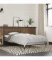 vidaXL Bed Frame Grey Sonoma 90x200 cm Engineered Wood and Metal