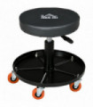 HOMCOM Pneumatic Adjustable Mechanic Stool with Tool Tray and Wheels