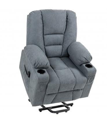 HOMCOM Riser and Recliner Chair w/ Remote, Lift Chair for Elderly, Grey