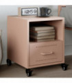 vidaXL Bedside Cabinet Pink 36x39x43.5 cm Steel