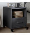 vidaXL Bedside Cabinet Anthracite 36x39x43.5 cm Steel