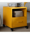 vidaXL Bedside Cabinet Mustard Yellow 36x39x43.5 cm Steel