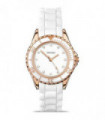 Sekonda Womens Fashion White & Rose Gold Rubber Strap Watch 4742