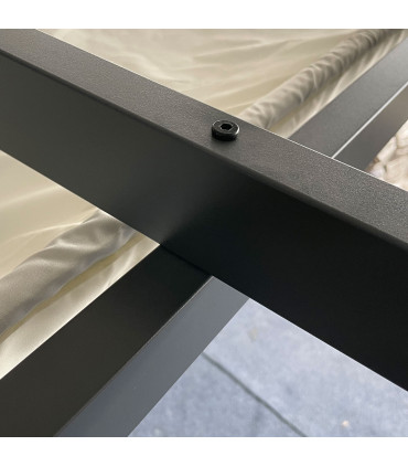 4 x 3m Aluminum Pergola Gazebo Retractable Roof CanopyCream White