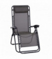 Metal Frame Zero Gravity Lounger w/ Head Pillow for Patio Decking  Outsunny