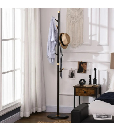 Freestanding Coat Rack Stand Industrial Coat Hanger with 6 Hooks for Hallway